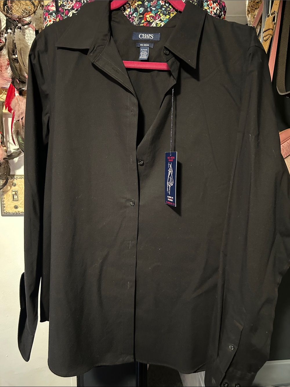 Chaps women’s Black Long-Sleeve Button Shirt